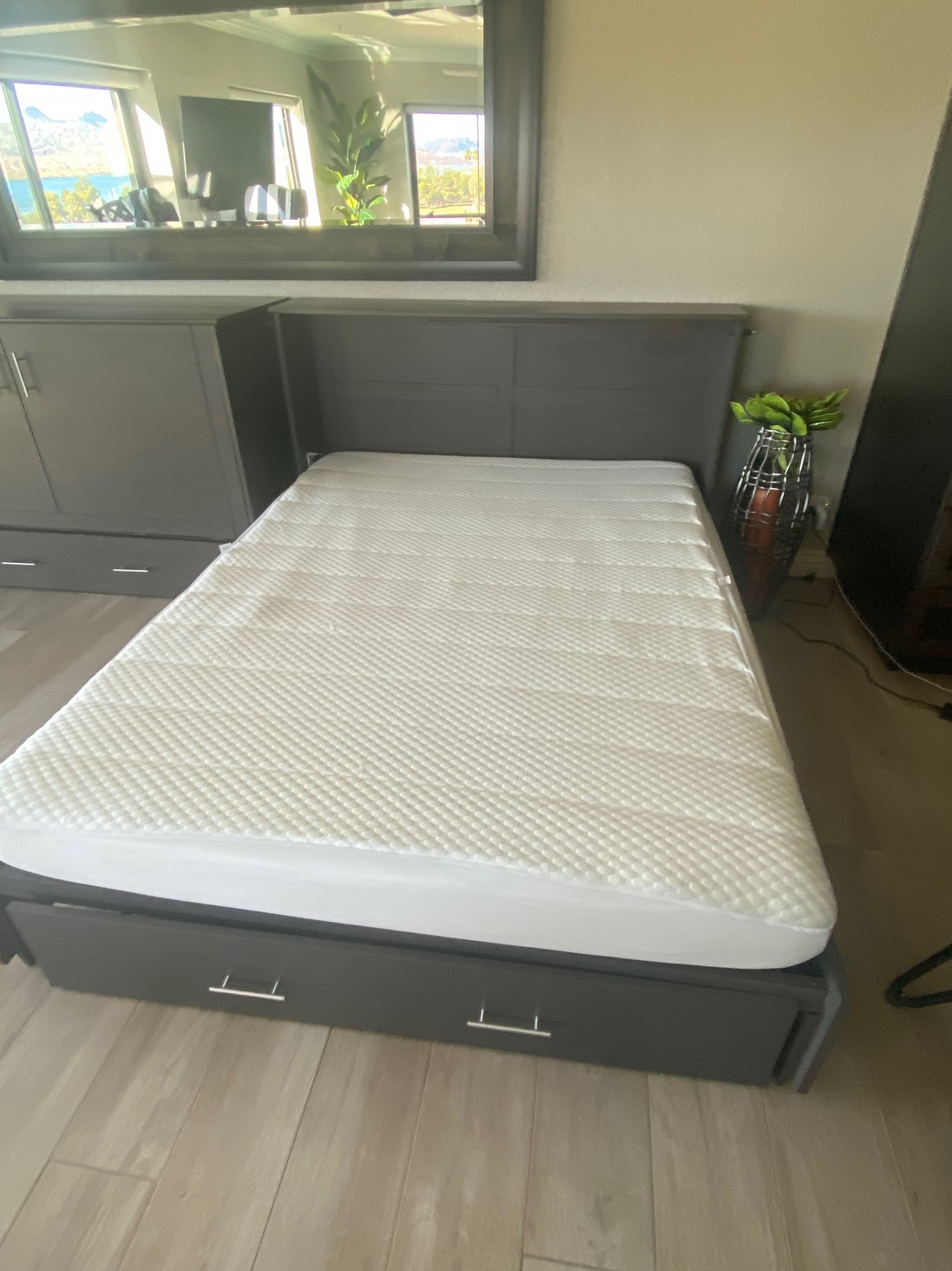 Step 7: Remove the tri-fold memory foam mattress